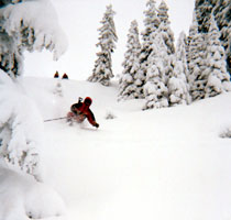 Alex Pinchot on Upper Exterminator at Crystal Mountain